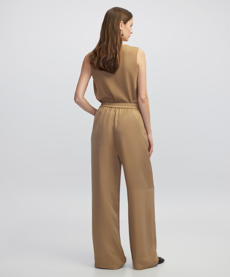 Ipekyol Elastic Waist Viscose Trousers Natural