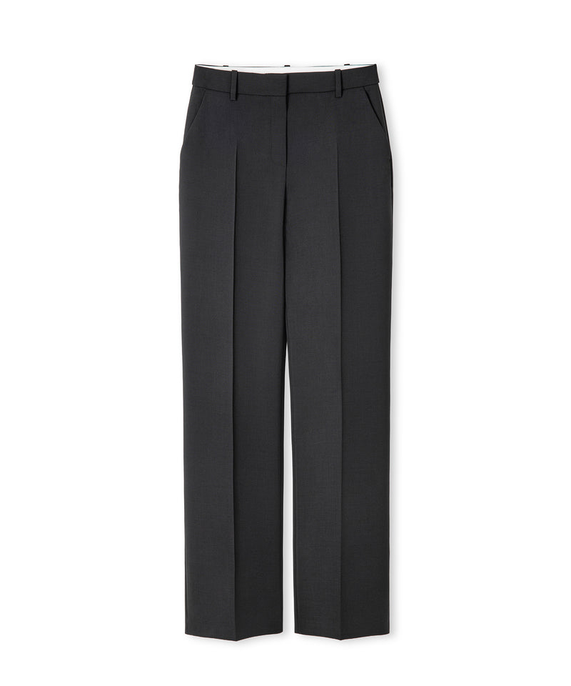 Ipekyol Wool Blend Cigarette Fit Trousers Black