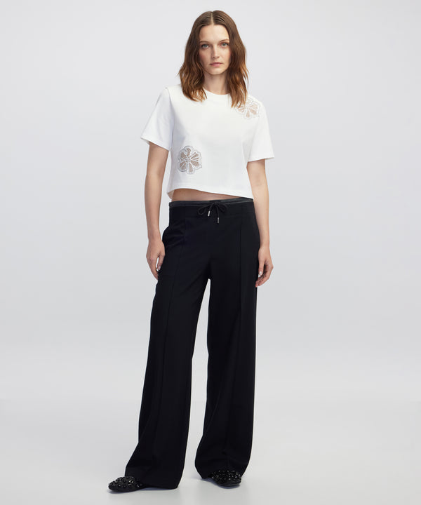 Ipekyol Color-Block Contrast Waist Trousers Black