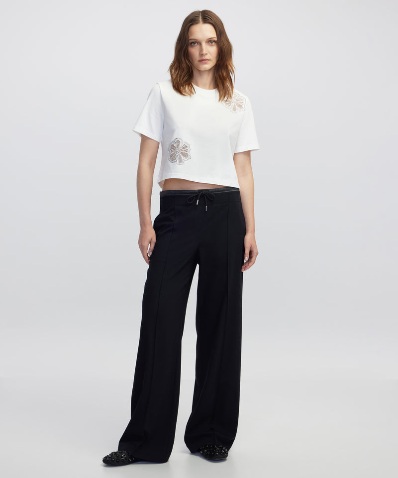 Ipekyol Color-Block Contrast Waist Trousers Black