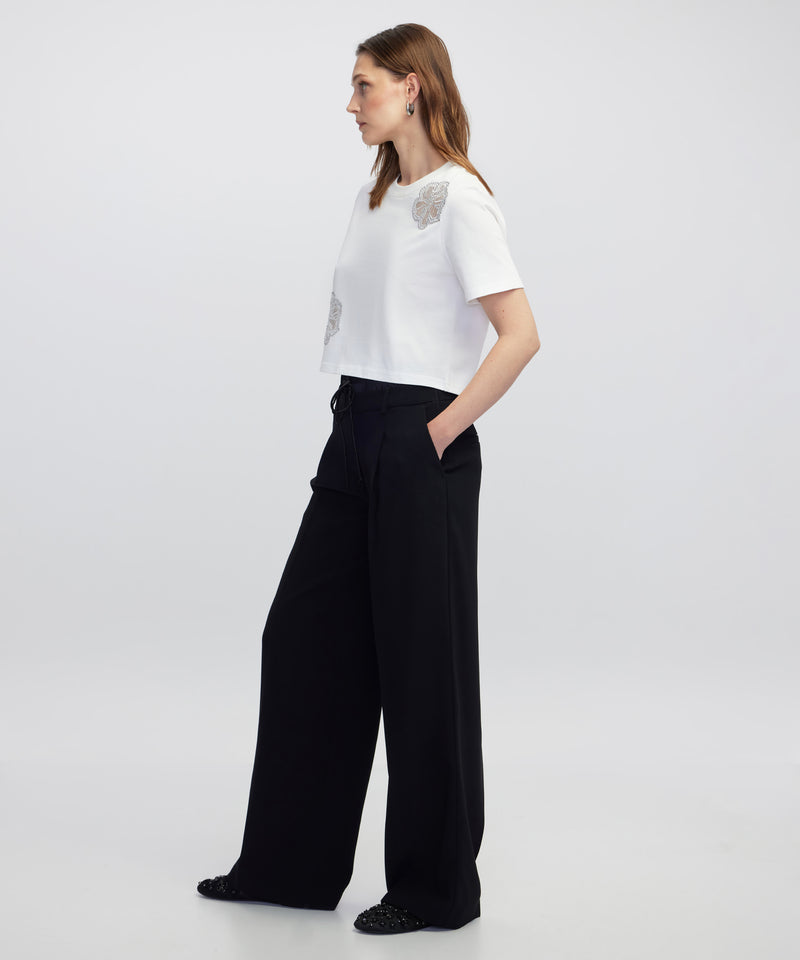 Ipekyol Double Waist Wide Leg Trousers Black