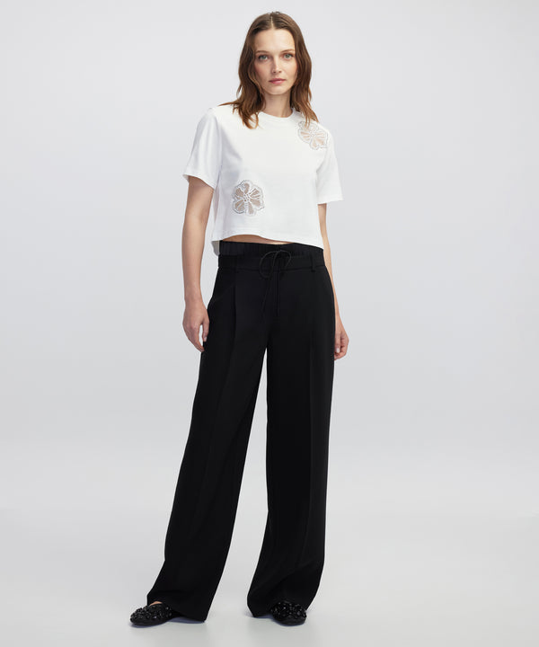 Ipekyol Double Waist Wide Leg Trousers Black
