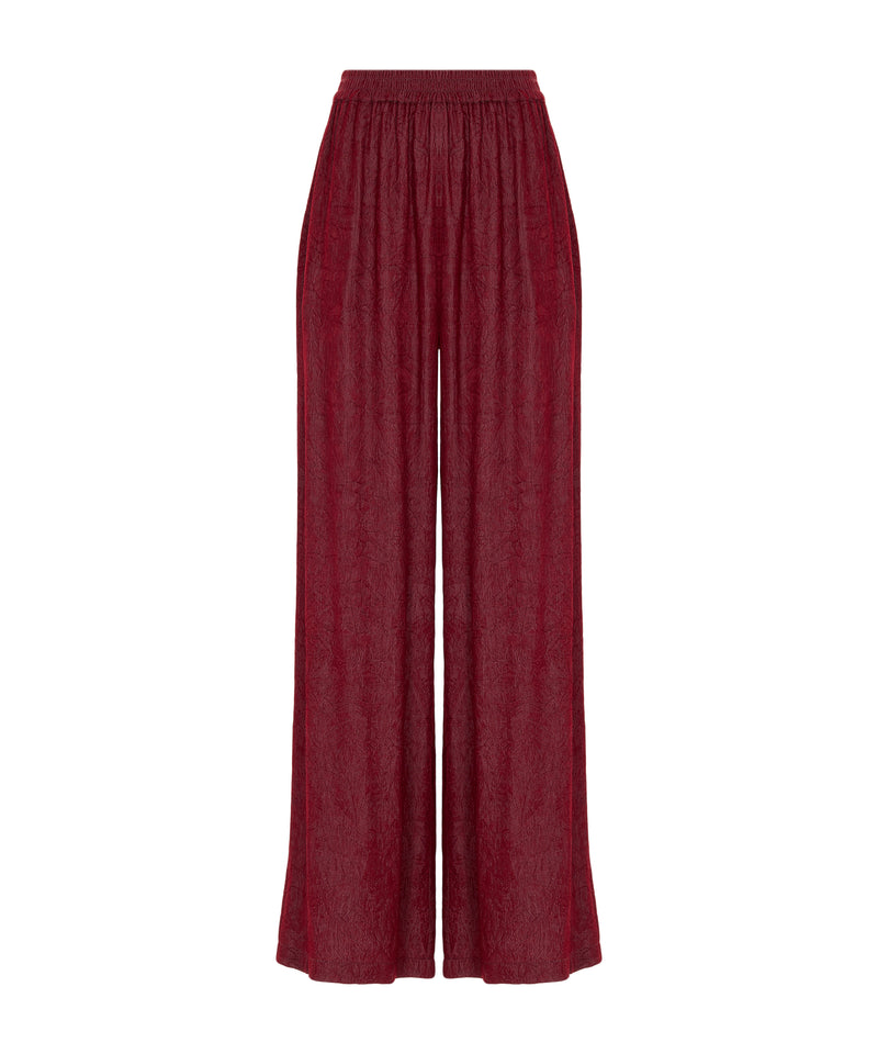 Ipekyol Textured Wide-Leg Trousers Bordoux