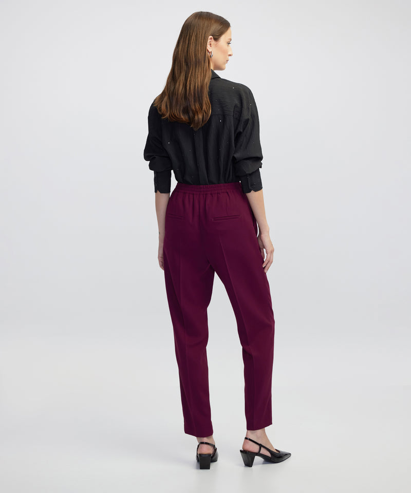 Ipekyol Elastic Waist Carrot Trousers Bordoux