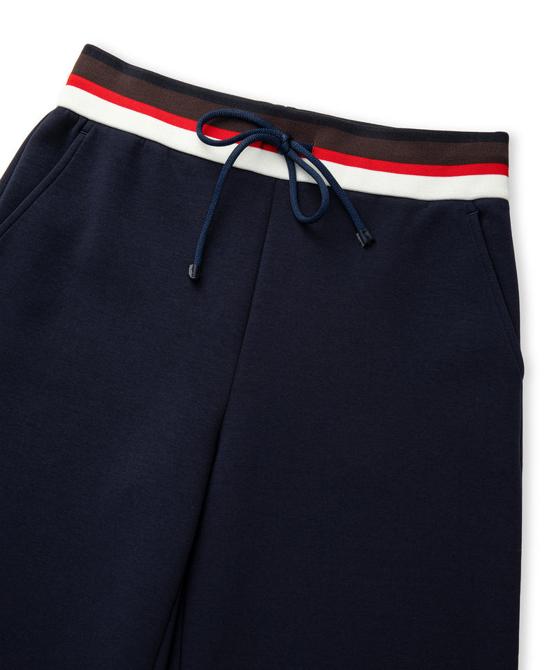 Ipekyol Contrast Waist Wide-Leg Trousers Navy