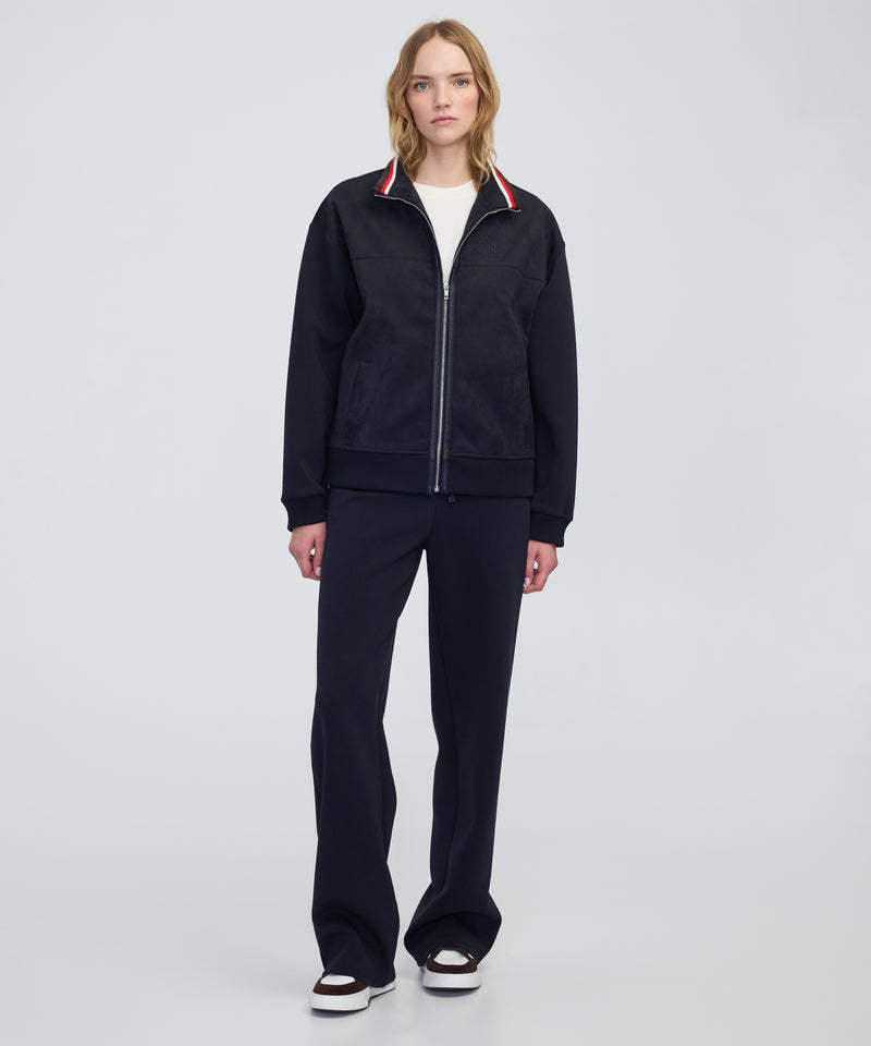 Ipekyol Contrast Waist Wide-Leg Trousers Navy