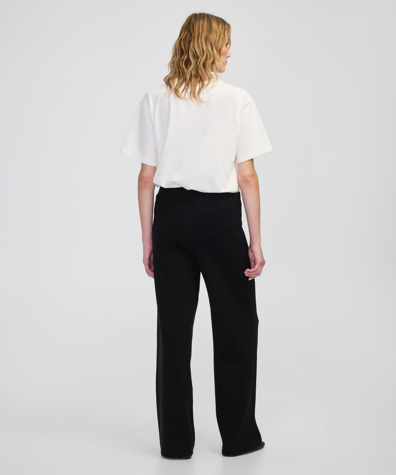 Ipekyol Wide Leg Fit Knit Trousers Black