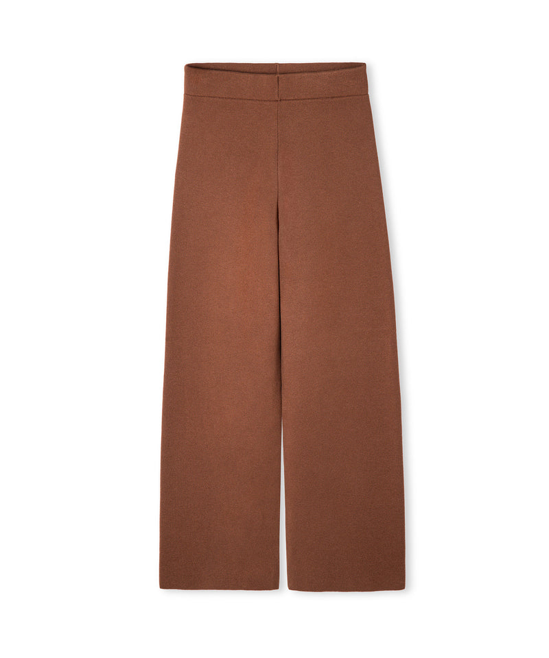 Ipekyol Wide Leg Fit Knit Trousers Caramel