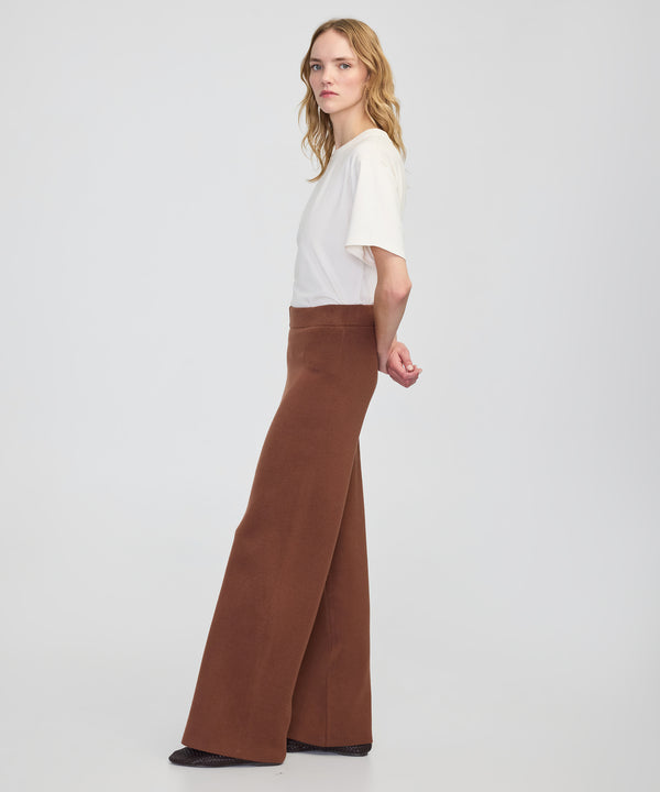 Ipekyol Wide Leg Fit Knit Trousers Caramel