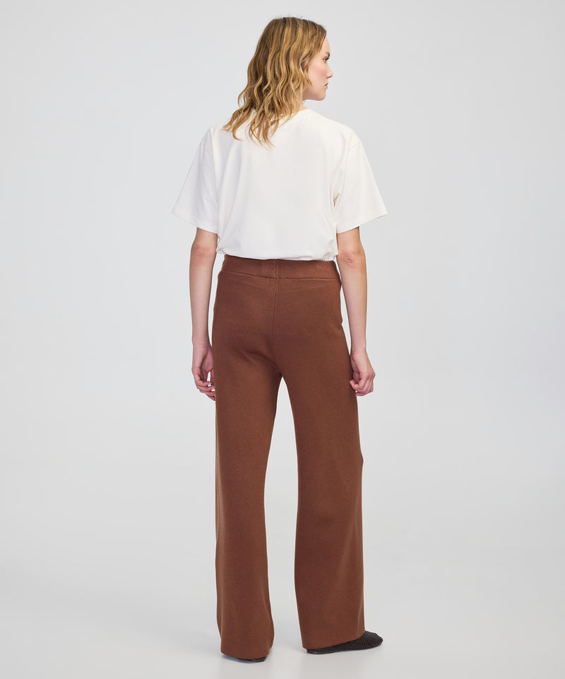 Ipekyol Wide Leg Fit Knit Trousers Caramel