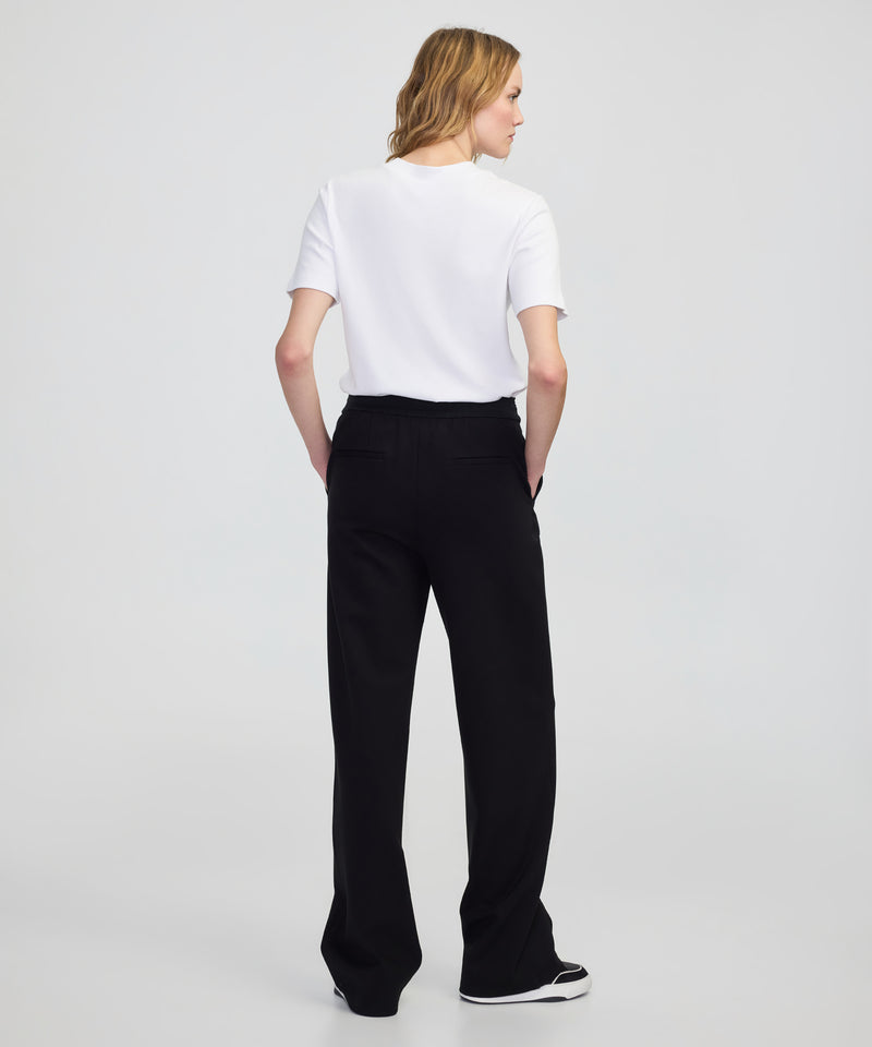Ipekyol Mixed Wide-Leg Trousers Black