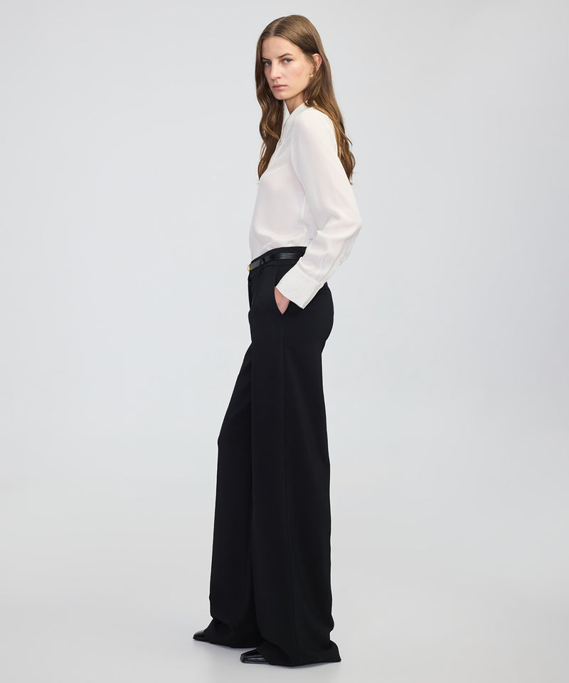 Ipekyol Pressed Crease Wide-Leg Trousers Black
