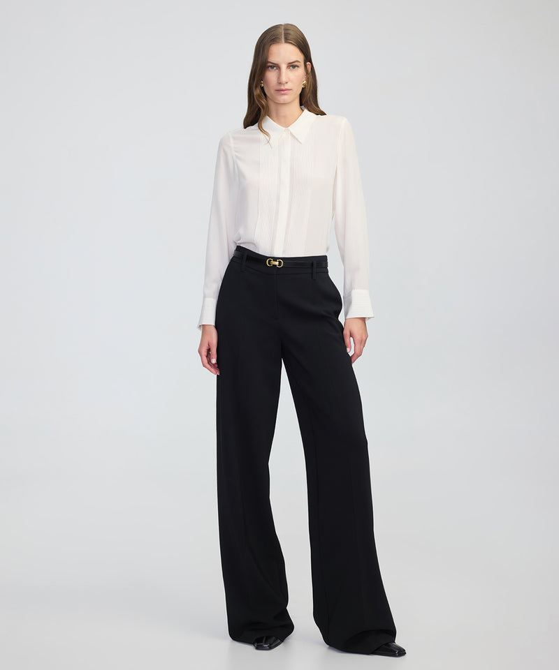 Ipekyol Pressed Crease Wide-Leg Trousers Black