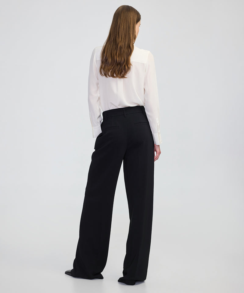 Ipekyol Pressed Crease Wide-Leg Trousers Black
