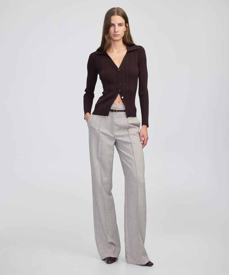 Ipekyol Belted Wide-Leg Trousers Light Beige