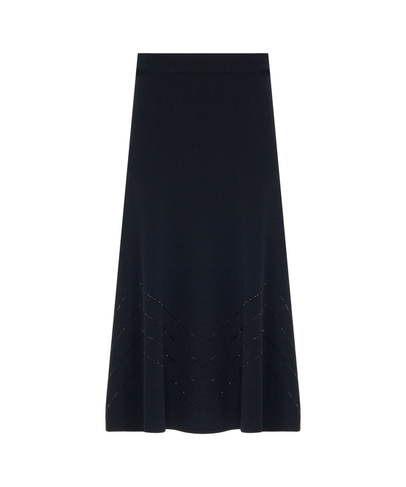 Ipekyol Rhinestone Knit Skirt Black