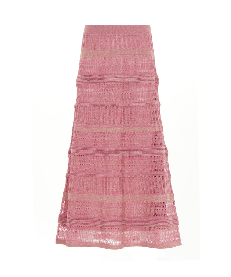 Ipekyol Contrast Textured Knit Skirt  Powder