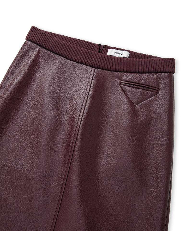 Ipekyol Leather-Effect Skirt Bordoux