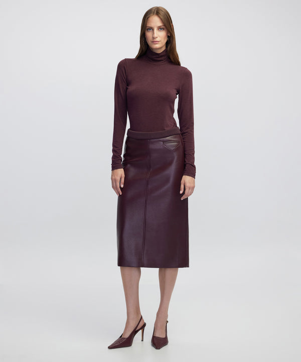 Ipekyol Leather-Effect Skirt Bordoux