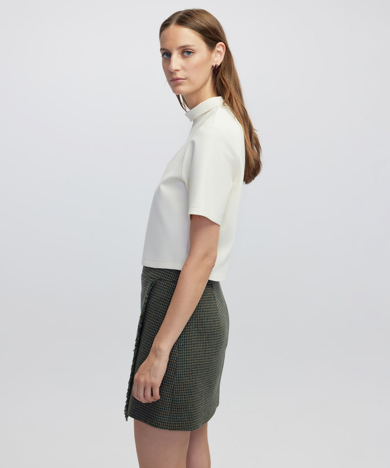 Ipekyol Houndstooth Mini Skirt Khaki
