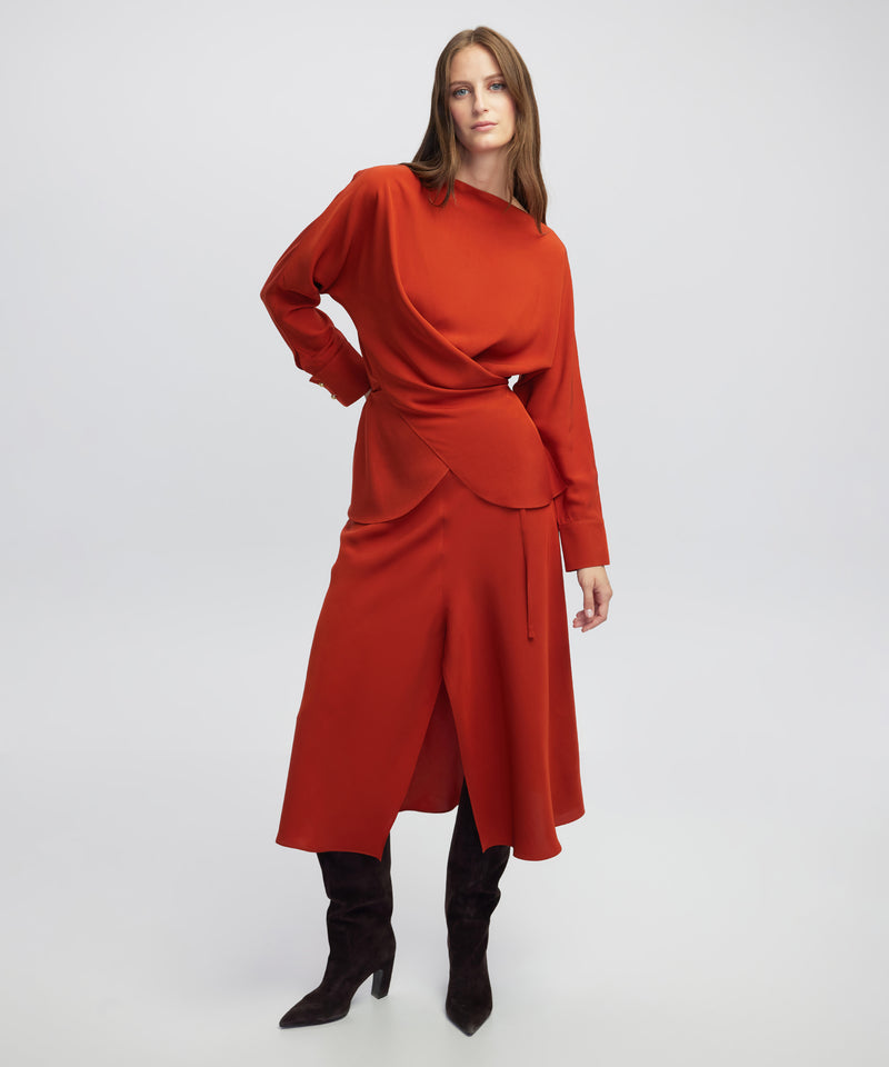 Ipekyol Buckle Skirt Brick