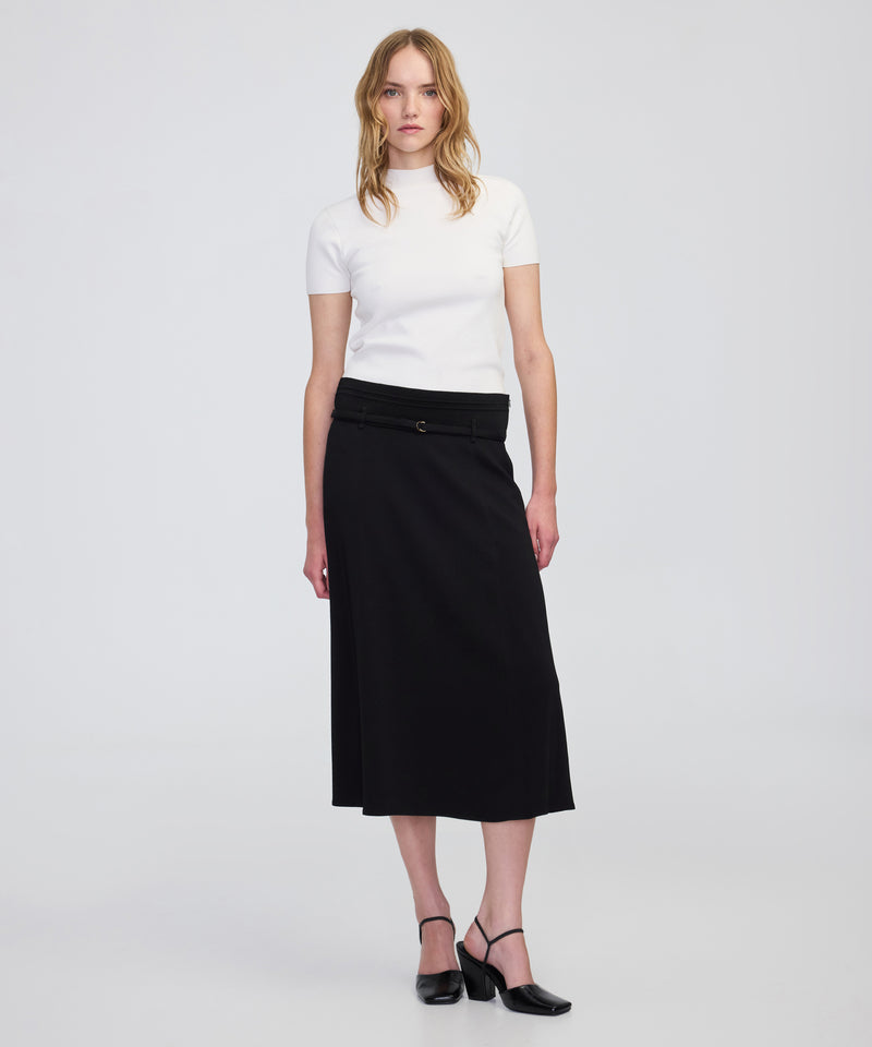Ipekyol Belted Midi Skirt Black
