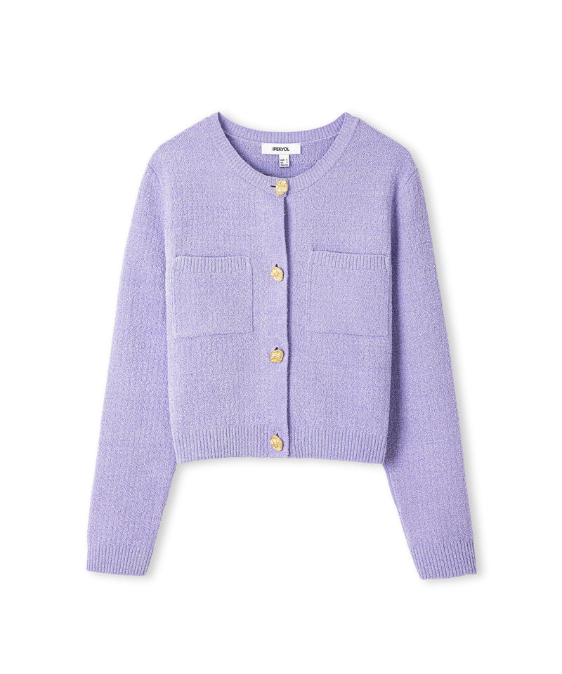 Ipekyol Textured Knit Jacket Lilac