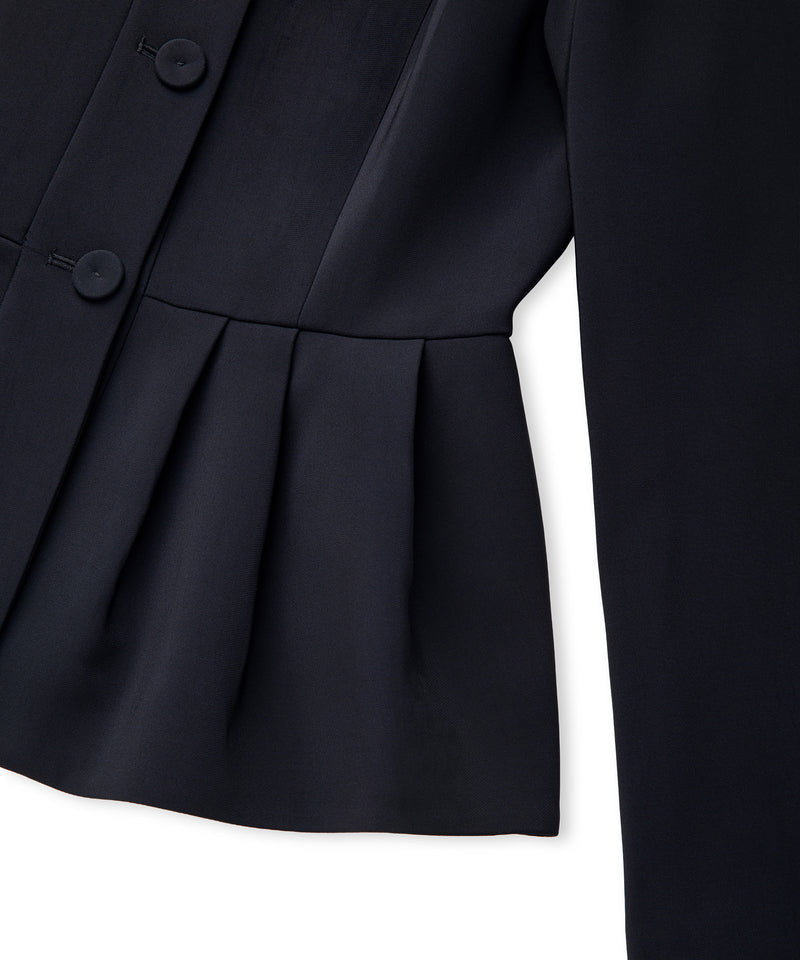 Ipekyol Pleated Peplum Jacket Black