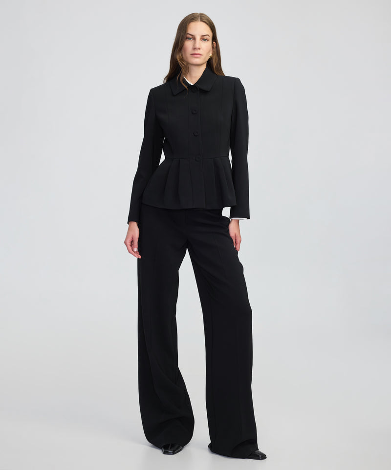 Ipekyol Pleated Peplum Jacket Black