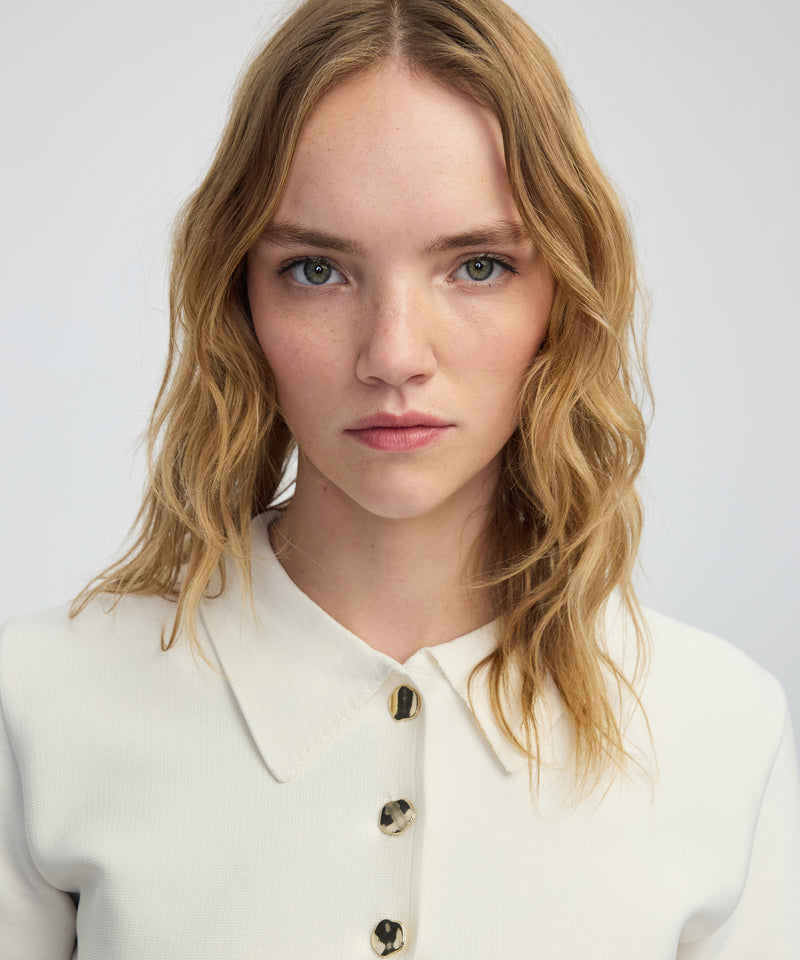 Ipekyol Peplum Knit Jacket Ecru