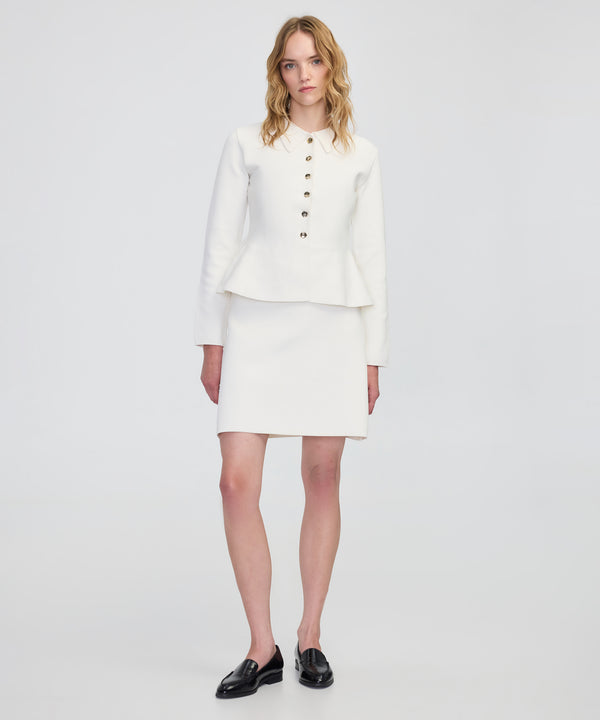 Ipekyol Peplum Knit Jacket Ecru
