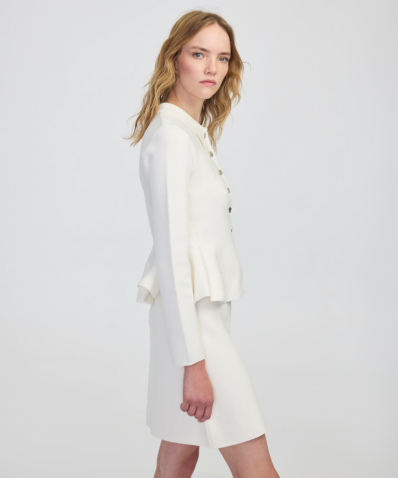 Ipekyol Peplum Knit Jacket Ecru