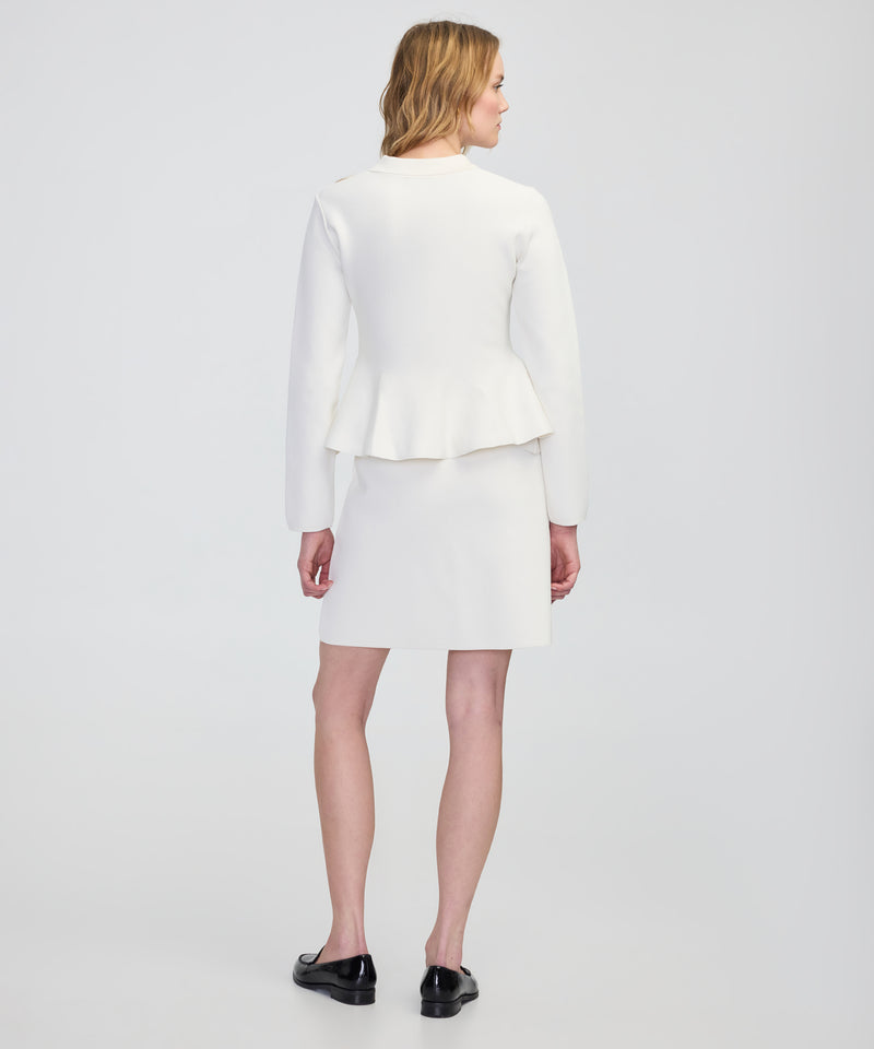 Ipekyol Peplum Knit Jacket Ecru