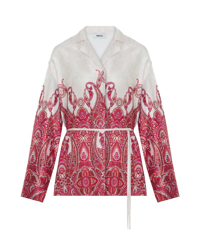 Ipekyol Color-Block Belted Blouse Ecru