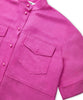 Ipekyol Grandad Collar Blouse With Pockets Fuchsia