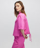 Ipekyol Grandad Collar Blouse With Pockets Fuchsia