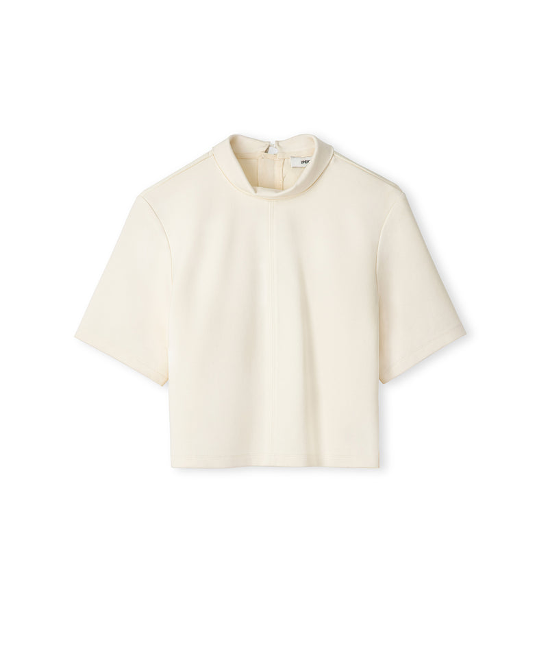 Ipekyol High-Neck Basic Blouse Ecru