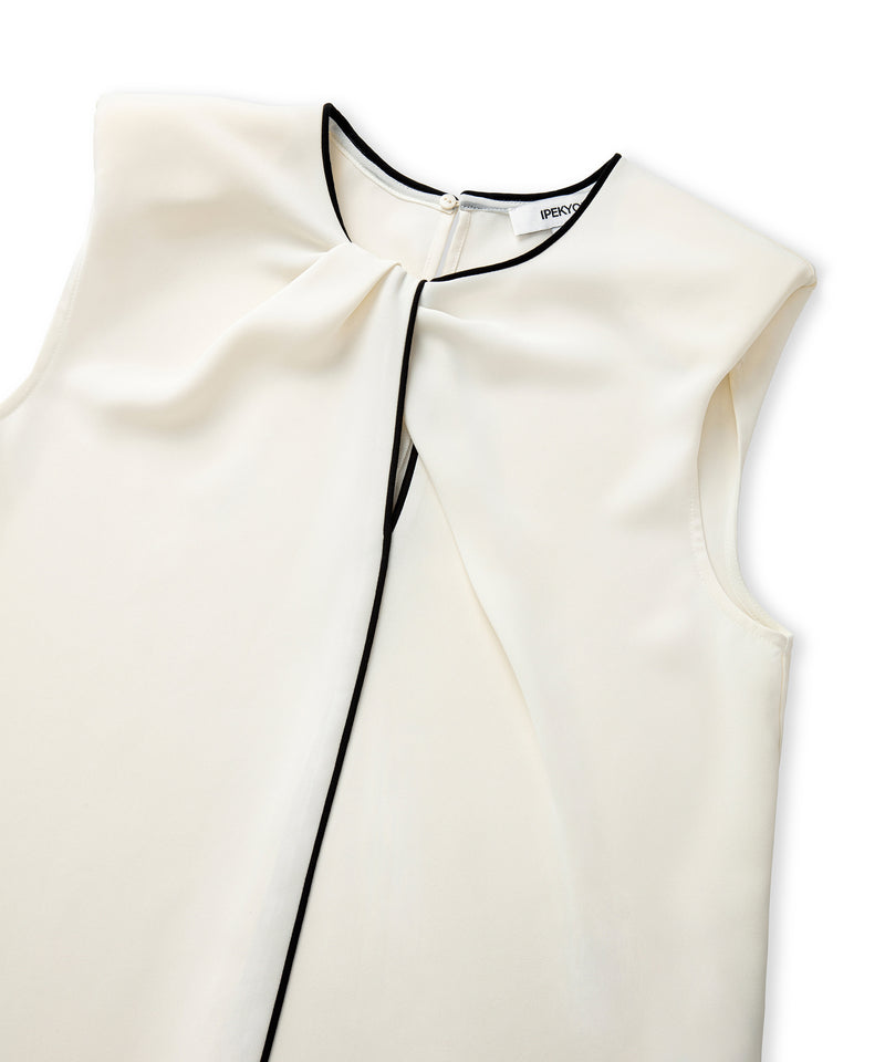 Ipekyol Contrast Piping Blouse Ecru