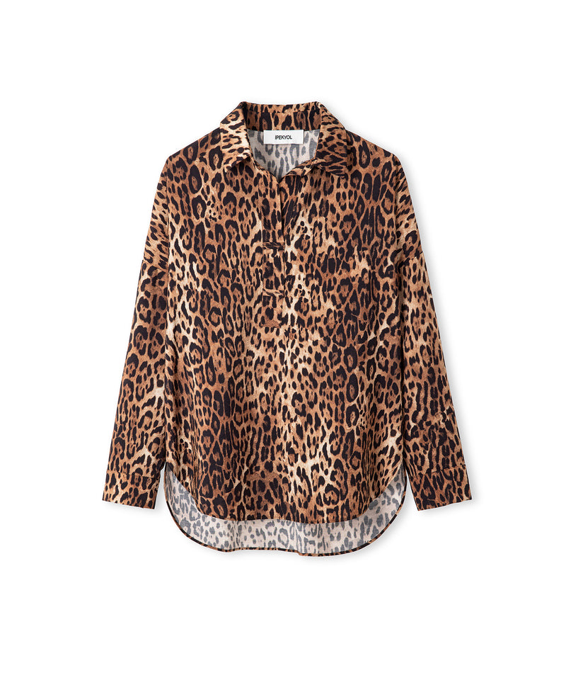 Ipekyol Animal Print Blouse Camel