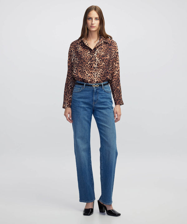 Ipekyol Animal Print Blouse Camel