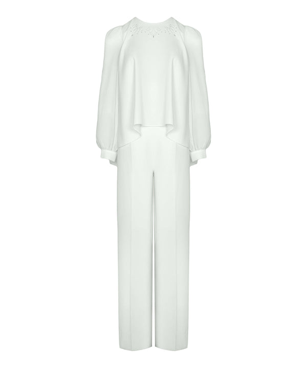 Ipekyol Layered Cutout Jumpsuit Ecru