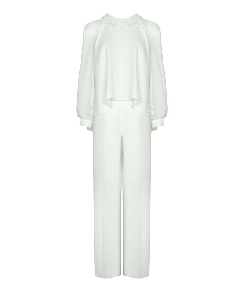 Ipekyol Layered Cutout Jumpsuit Ecru