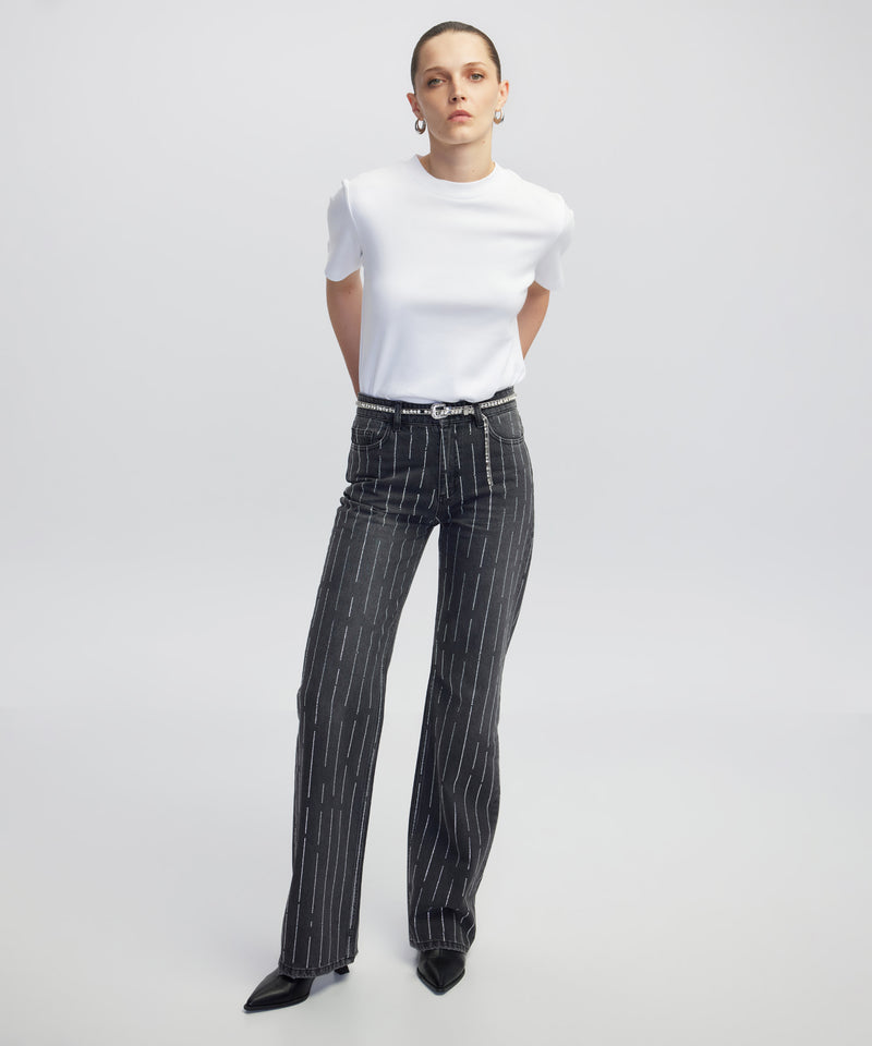 Ipekyol Embellished Wide-Leg Jeans Anthracite