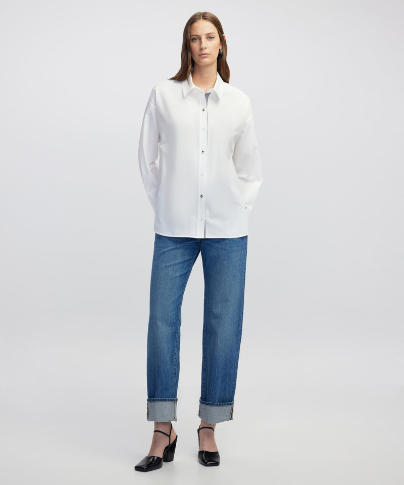 Ipekyol Poplin Shirt With Mixed Buttons White