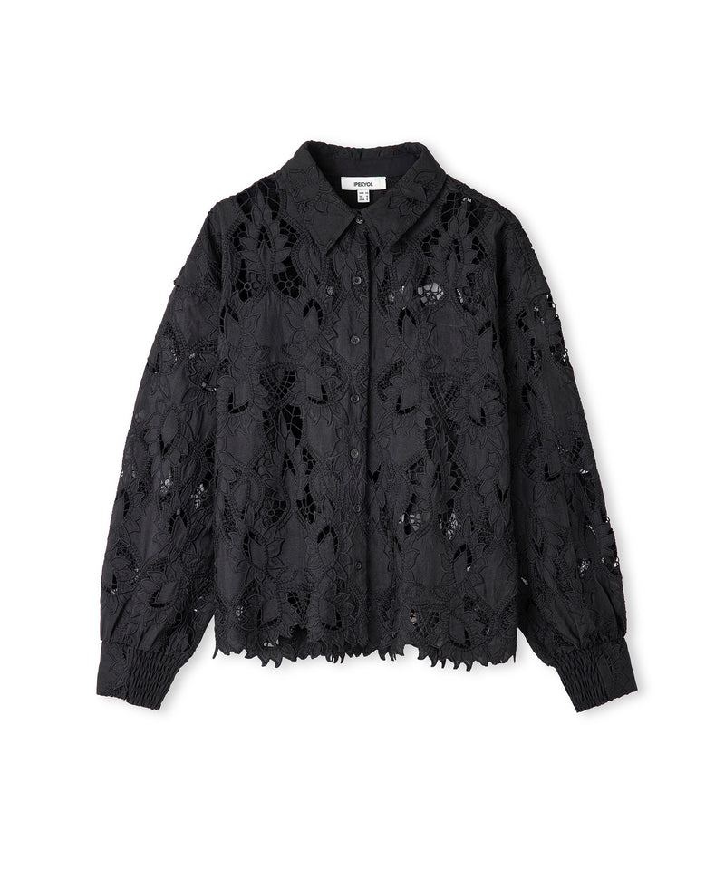 Ipekyol Broderie Anglaise Shirt Black