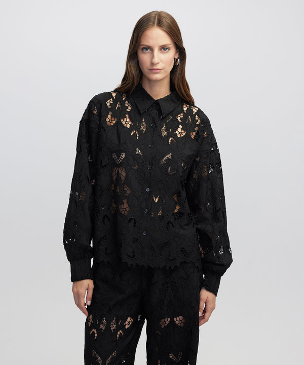 Ipekyol Broderie Anglaise Shirt Black