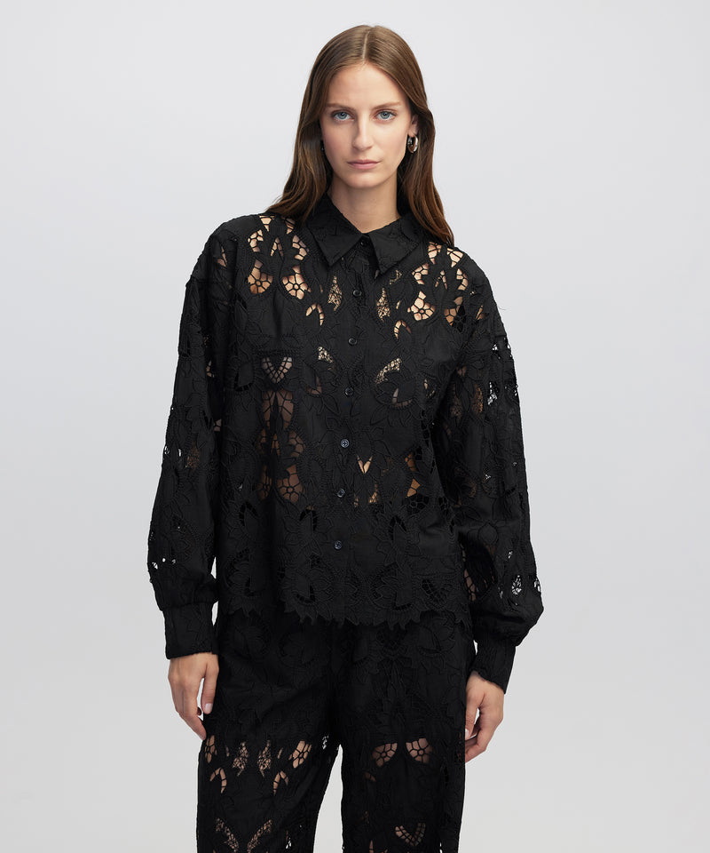 Ipekyol Broderie Anglaise Shirt Black