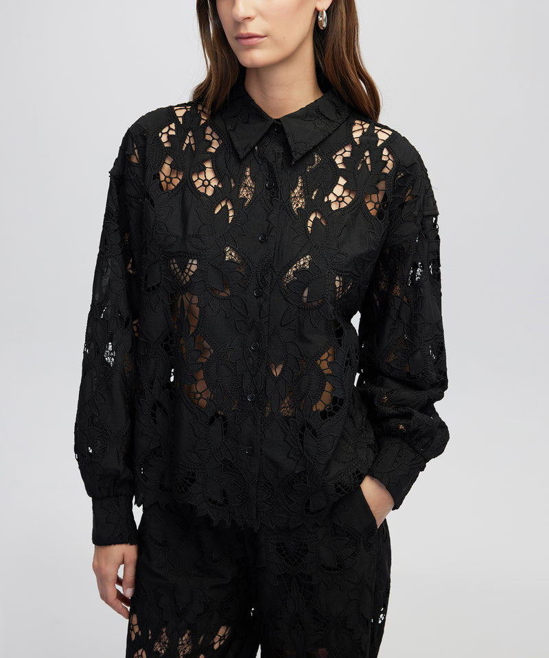Ipekyol Broderie Anglaise Shirt Black