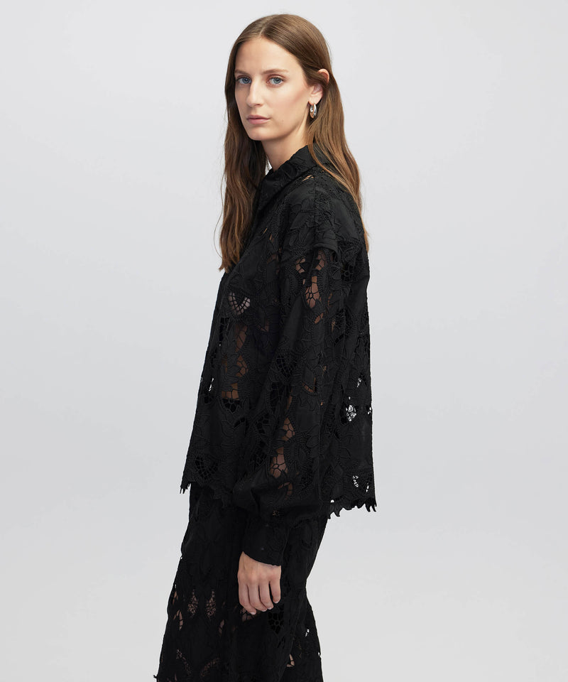 Ipekyol Broderie Anglaise Shirt Black