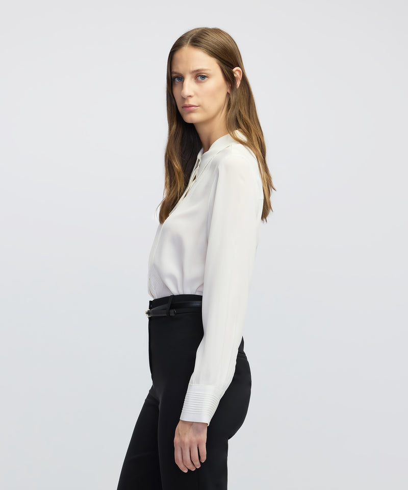 Ipekyol Silk Shirt With Pintucks Ecru